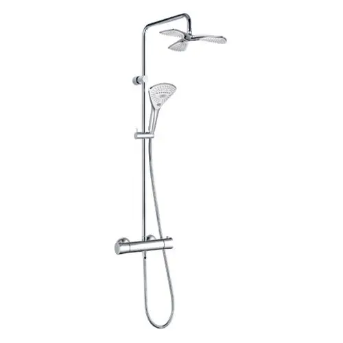 KLUDI FIZZ Thermostat Dual Shower System mit FIZZ 3 Kammer Kopfbrause chrom, 6709605-00, Artikel in Kategorie